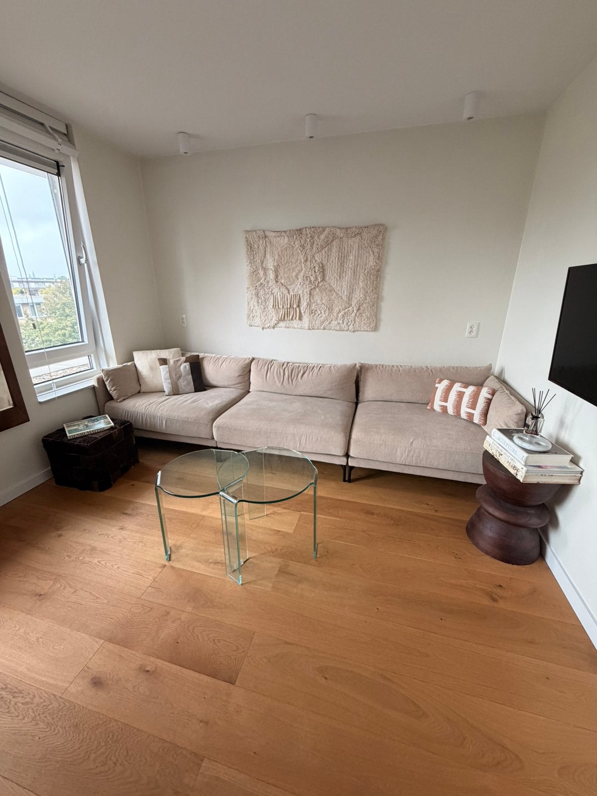 Sofacompany beige bank vincent elementenbank 325 cm, Ophalen of Verzenden, Zo goed als nieuw, 150 cm of meer, Vierpersoons of meer