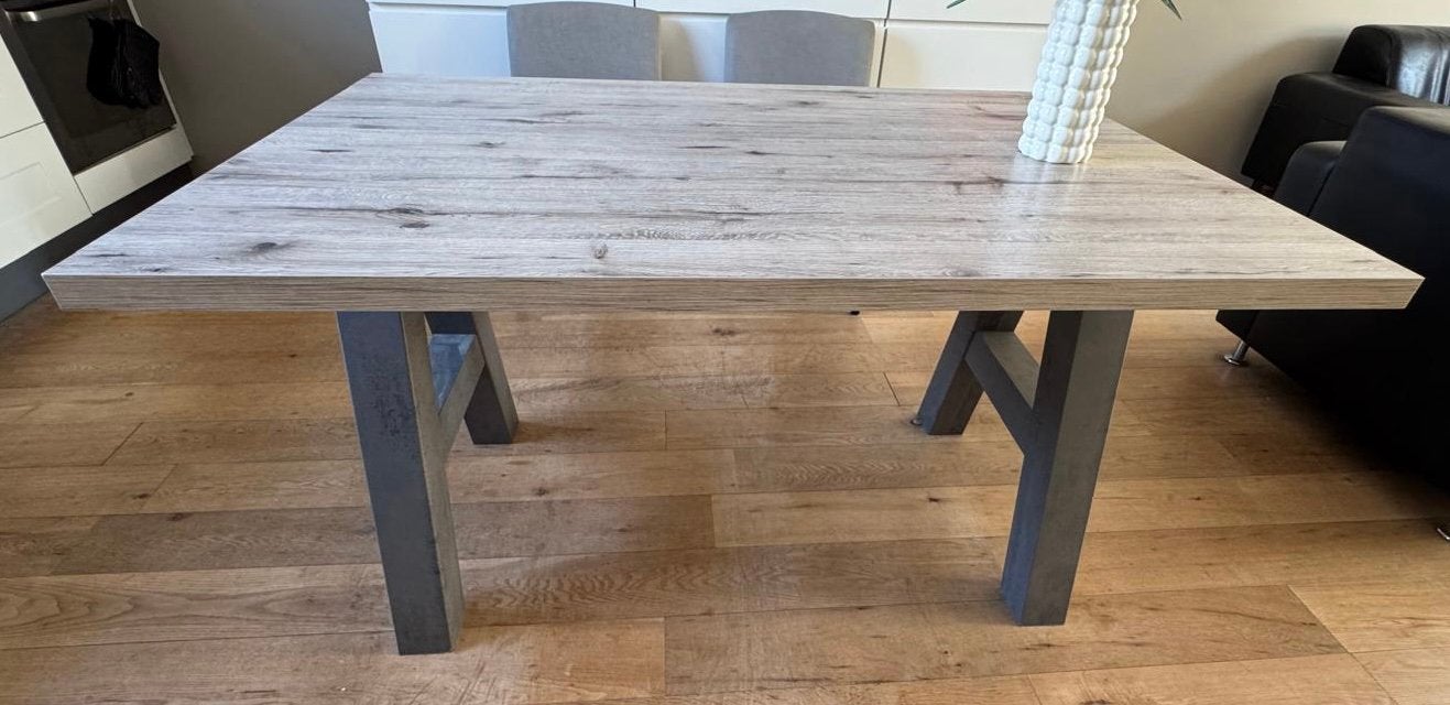 Eettafel, Huis en Inrichting, Tafels | Eettafels, Ophalen, Gebruikt, 100 tot 150 cm, 50 tot 100 cm