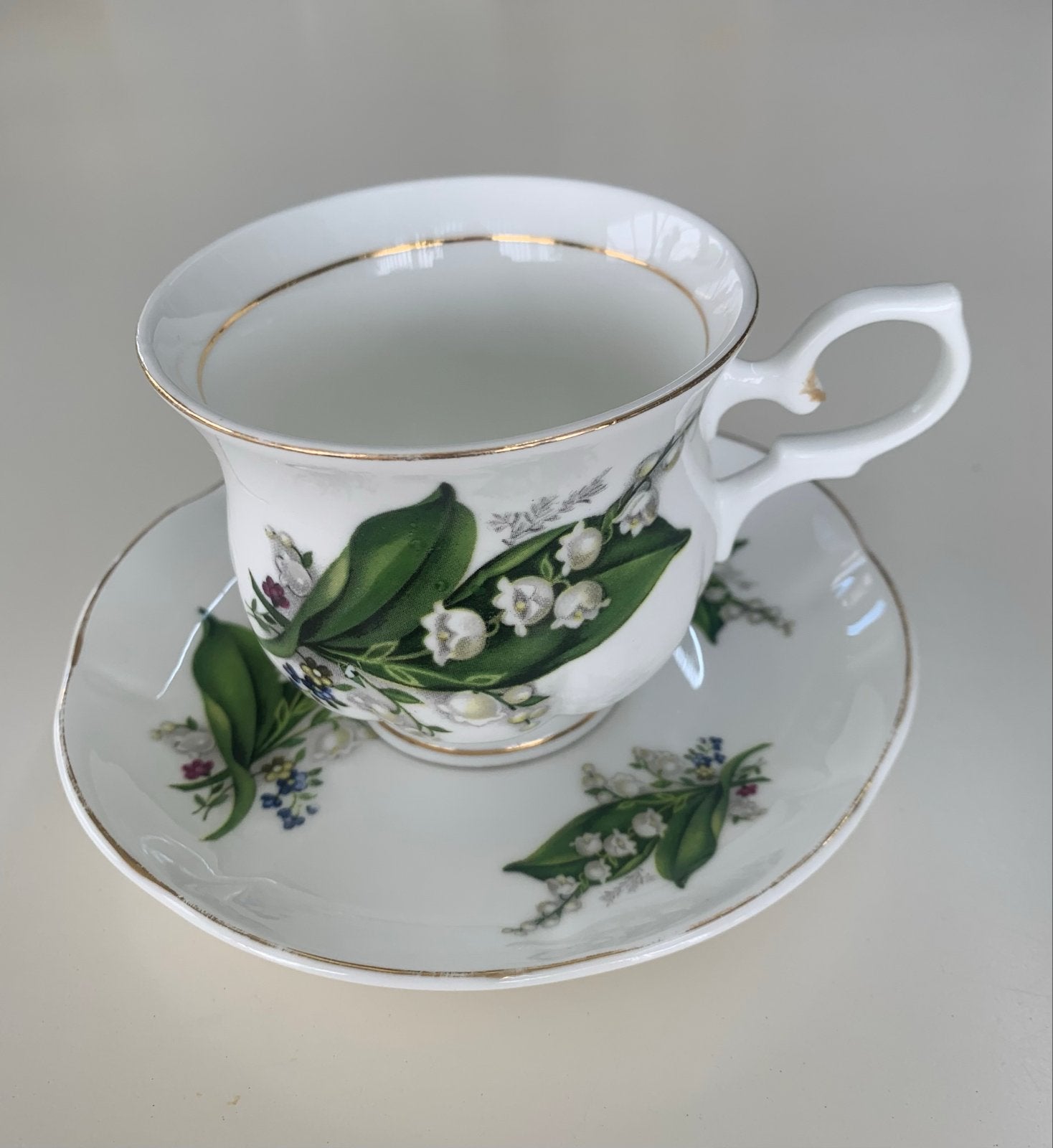4 kop en schotels Lelietjes van Dalen Londen Collection, Antiek en Kunst, Ophalen