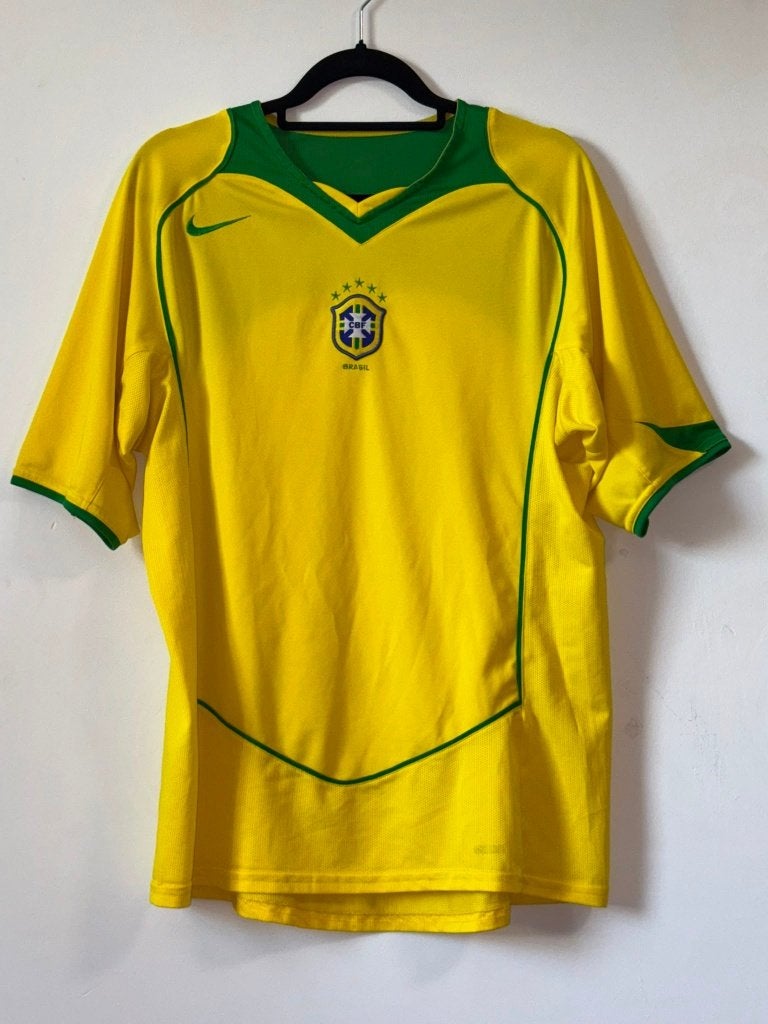 Origineel Brazilië 2004-06 Thuis shirt - Maat M? - 8/10, Overige kleuren, Maat 48/50 (M), Nike, Ophalen of Verzenden