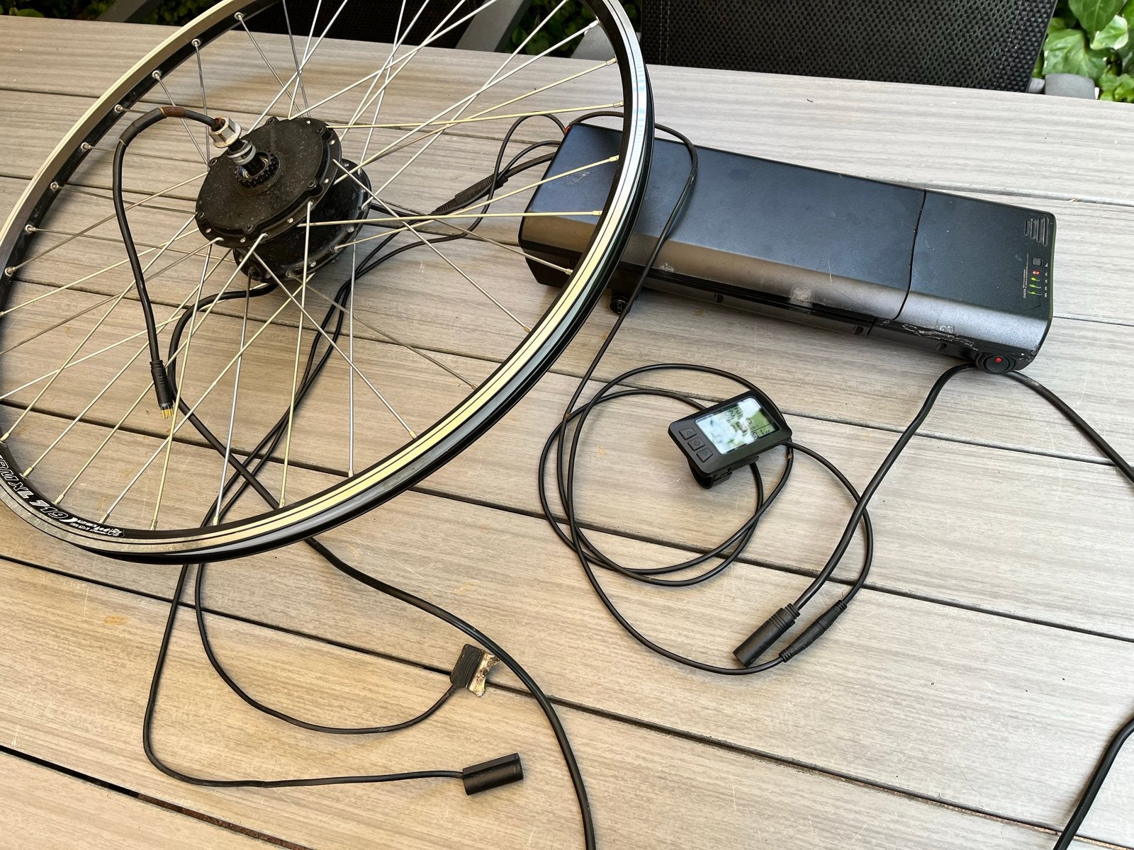 E-bike ombouwset, motor werkt maar ratel, accu prima, Gebruikt, Overige materialen, Motor, Ophalen