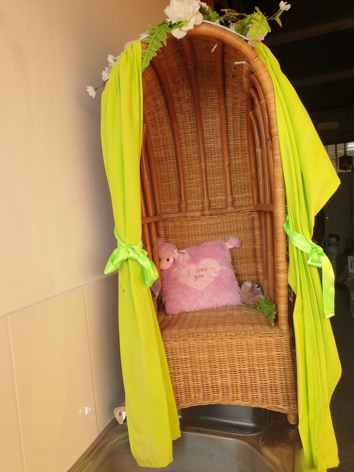 Kinder strandstoel met decoratie, Ophalen, Gebruikt, Bohemian, Decoratief, Bruin