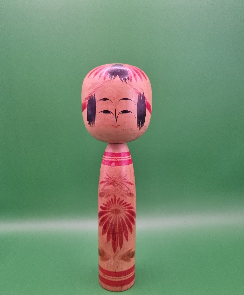 Vintage gesigneerde Togatta Kokeshi, Hout, Geschilderd, Ophalen of Verzenden, 18 cm