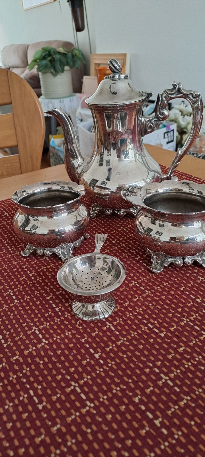 Verzilver set koffie of thee E.P.S.N, Ophalen of Verzenden