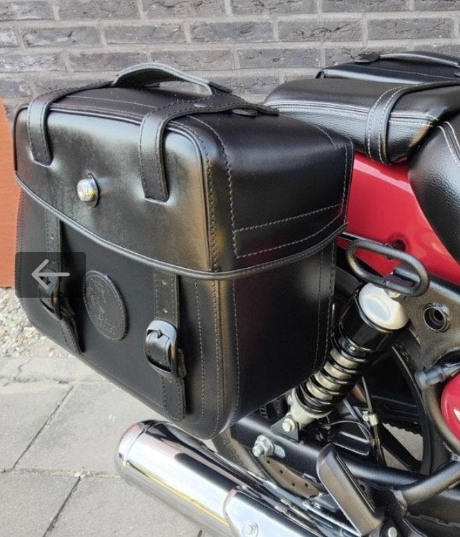 Hepco&Becker leather rugged bags incl tasdragers, Ophalen, Zo goed als nieuw