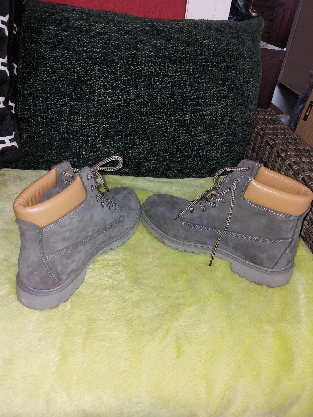 Darkwood Grijze Leren boots Maat 45, Darkwood, Lage of Enkellaarzen, Nieuw, Ophalen of Verzenden