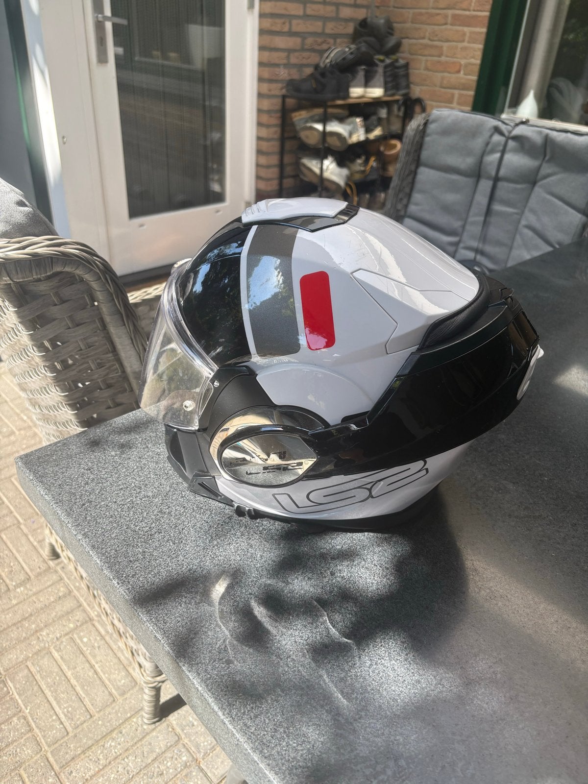 LS2 Systeemhelm - Wit/Zwart/Rood ruilen ook mogelijk!, Overige merken, Systeemhelm, Heren, Ophalen of Verzenden