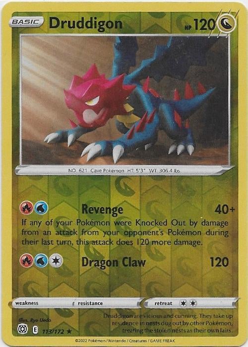Brilliant Stars,  Druddigon [reverse] 113/172, Verzenden, Nieuw, Losse kaart