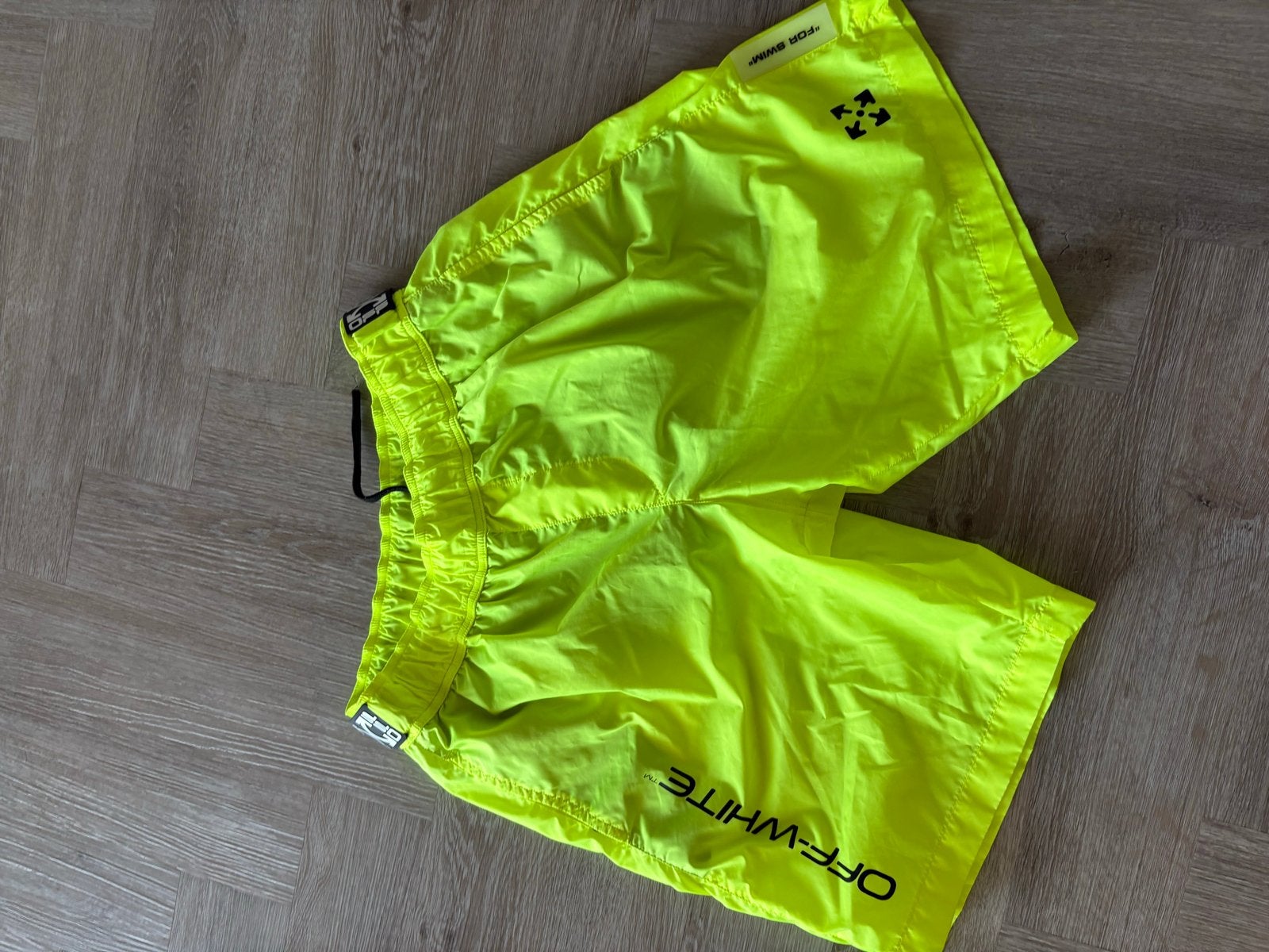 Off-White Zwemshort Maat M - Neon Geel, Ophalen of Verzenden, Maat 48/50 (M), Overige kleuren, Zwemshort