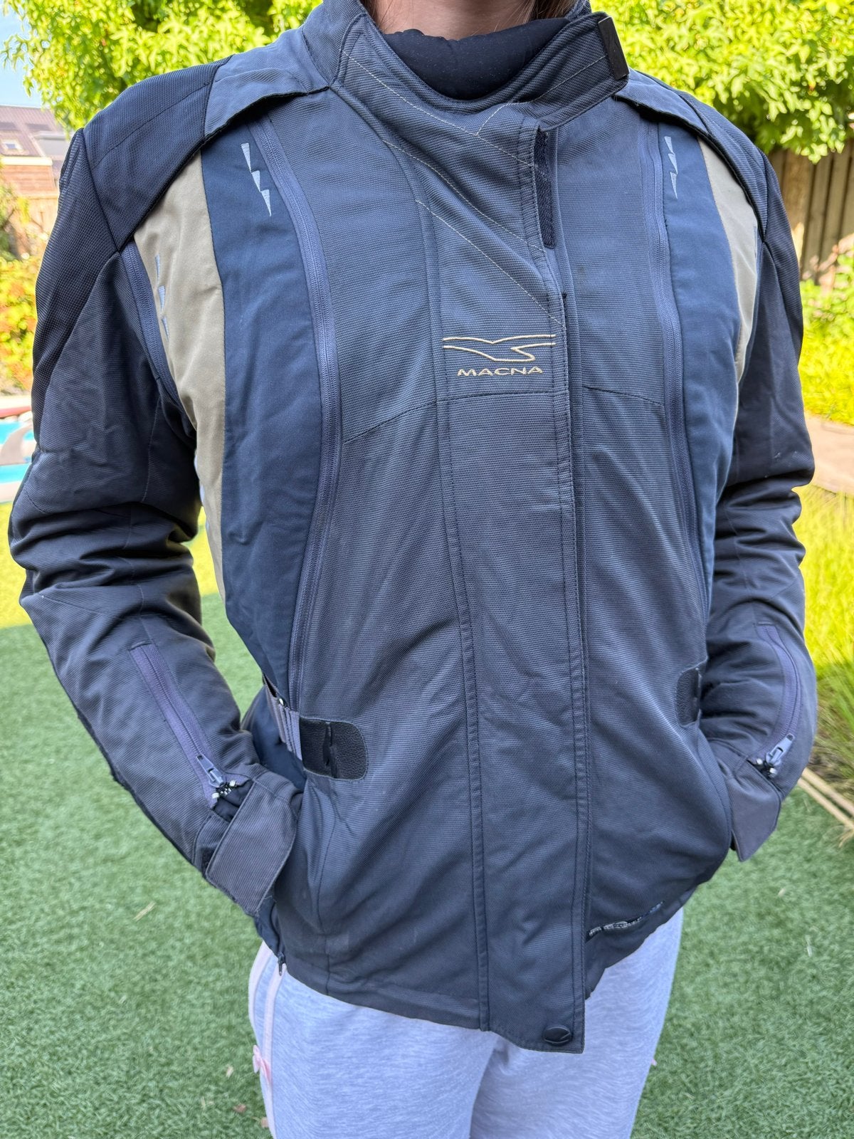 Macna motorjas textiel dames - Maat DL, Ophalen of Verzenden, Tweedehands, Dames, Jas | textiel
