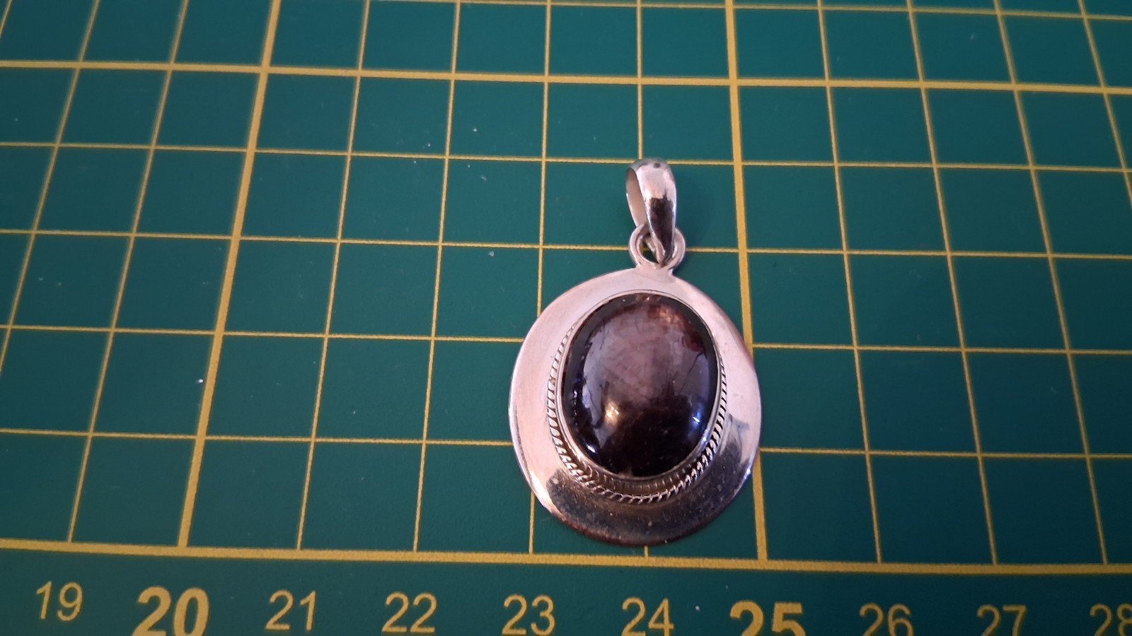 Zilveren Hanger met  Ster Robijn, Verzenden, Zilver, Zilver