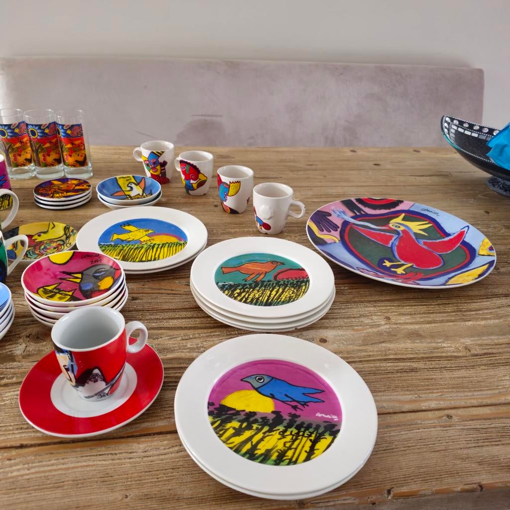 Herman Brood / Nikolai Carels / Cornille servies collectie, Ophalen, Keramiek, Zo goed als nieuw, Overige stijlen