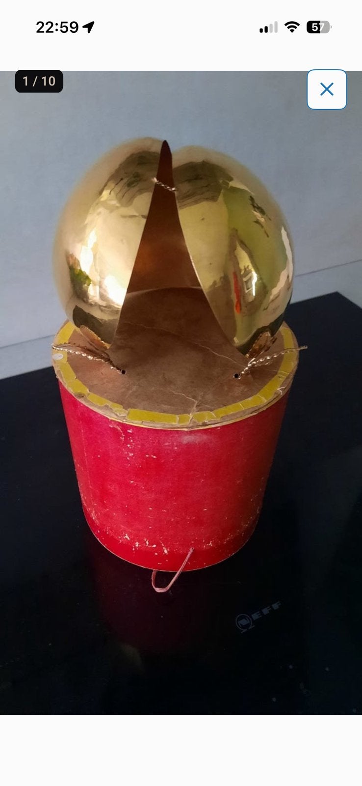 Antiek 20 karaat gouden oorijzer – 131 gram –streekdracht, Ophalen of Verzenden, Goud