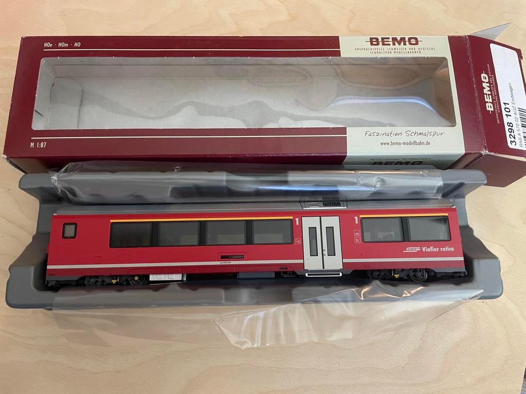 Bemo Rhb H0m personenwagen AGZ - 3298 101, Overige merken, Gelijkstroom, Wagon, Ophalen of Verzenden