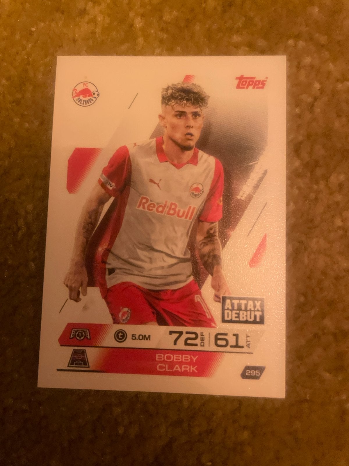 Topps Match Attax Bobby Clark FC Salzburg voetbal kaart, Ophalen of Verzenden, Zo goed als nieuw, Losse kaart