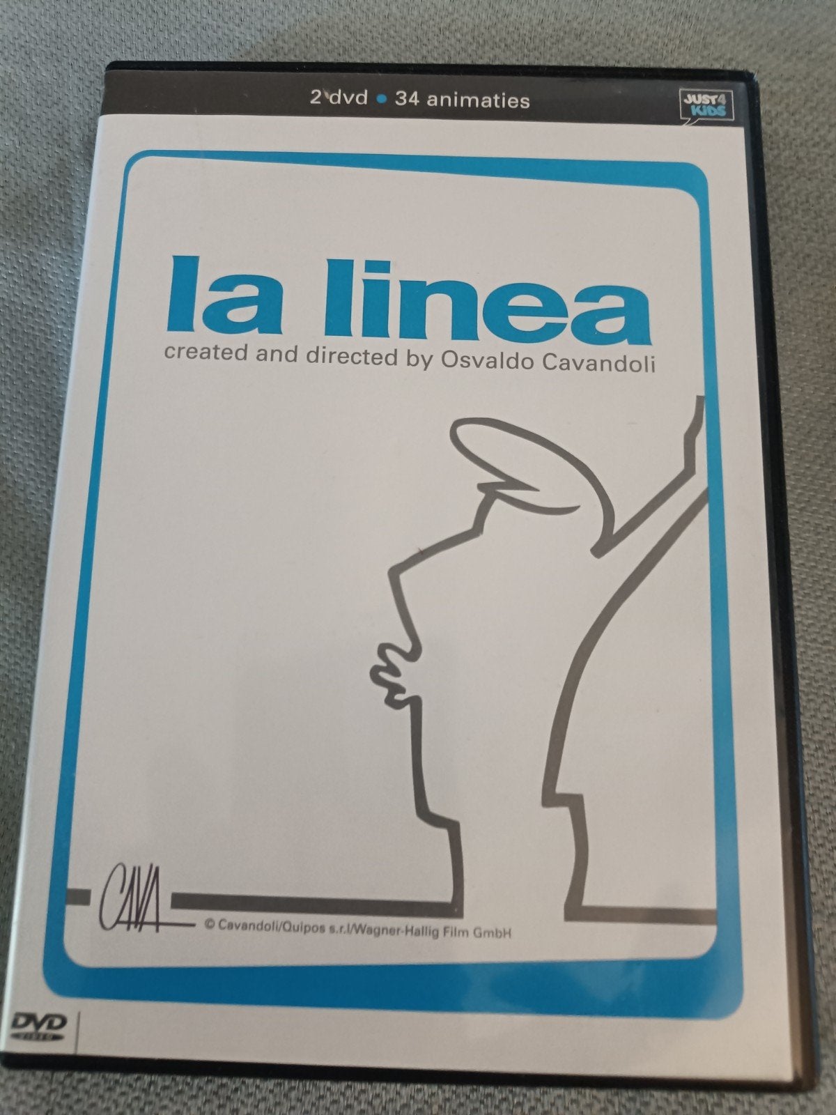 La Linea DVD - 2 discs, 34 animaties van Osvaldo Cavandoli, Europees, Gebruikt, Animatie, Alle leeftijden