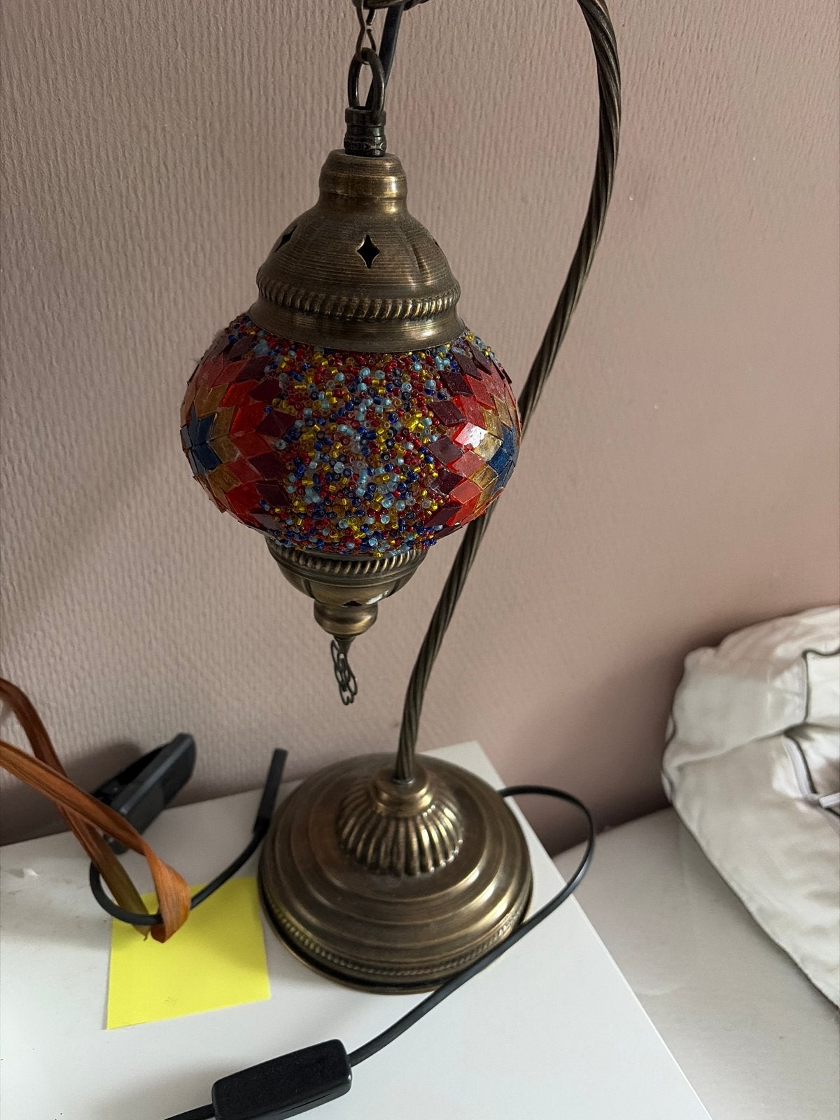 Mozaïek Tafellamp - Oosterse Sfeerlamp, Met schakelaar, Overige merken, Meerkleurig, E14 (klein)