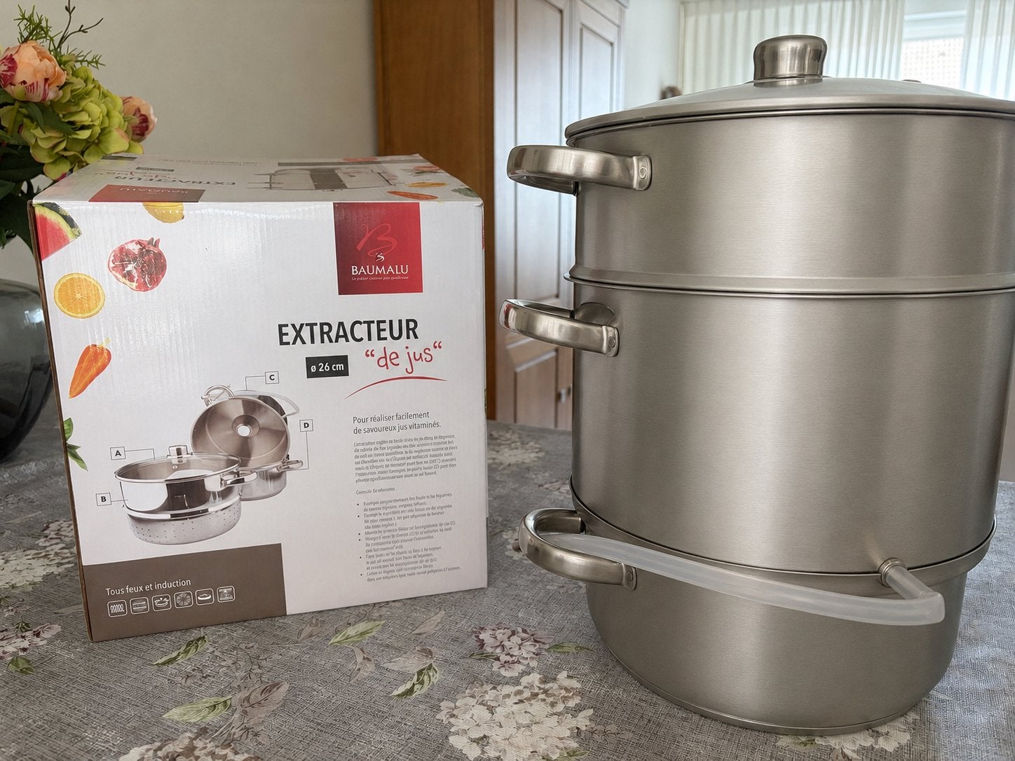 Sapextractor | Sapcentrifuge Baumalu inclusie bewaarflessen, Huis en Inrichting, Overige typen, Ophalen, Zo goed als nieuw, Overige materialen