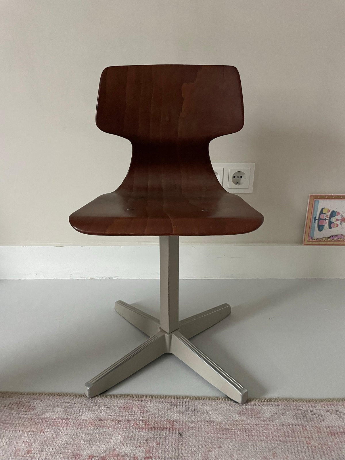Galvanitas vintage schoolstoel met ijzeren poot, Ophalen, Gebruikt, Stoel(en)