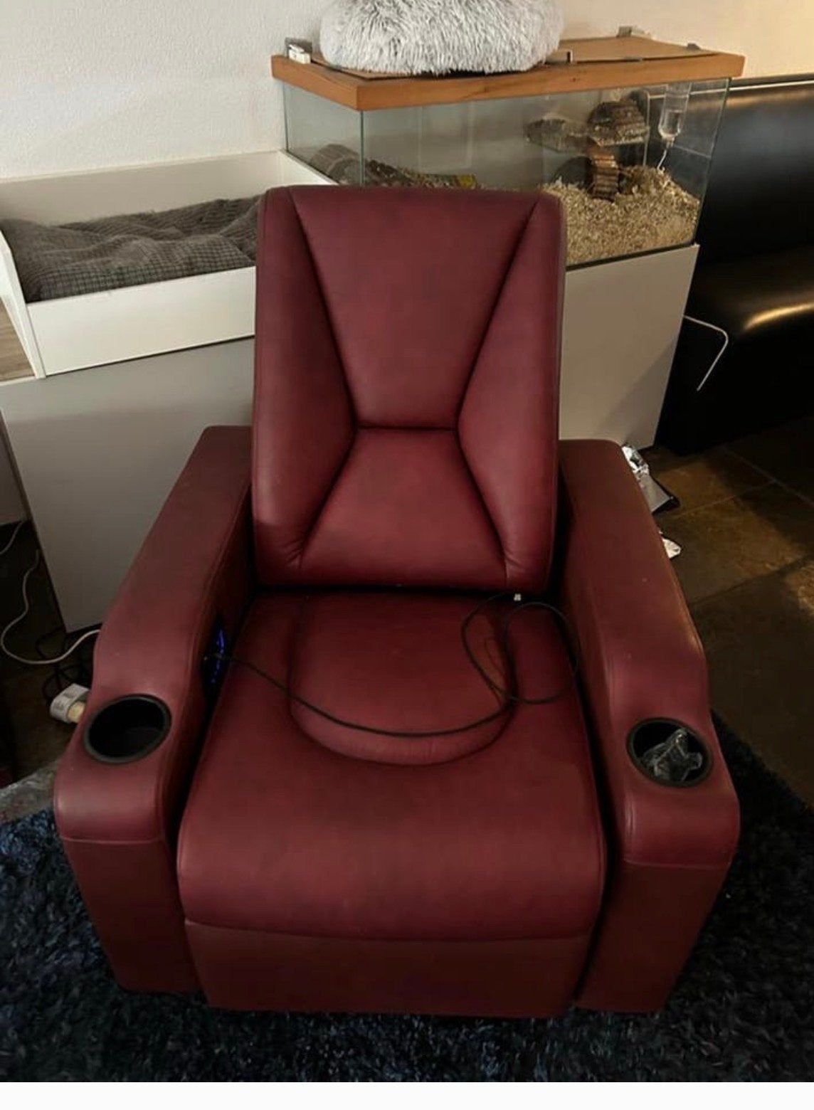 relaxstoel  Elektrische relaxfauteuil met telefoonoplader, Huis en Inrichting, Fauteuils, Gebruikt, Overige materialen, 75 tot 100 cm