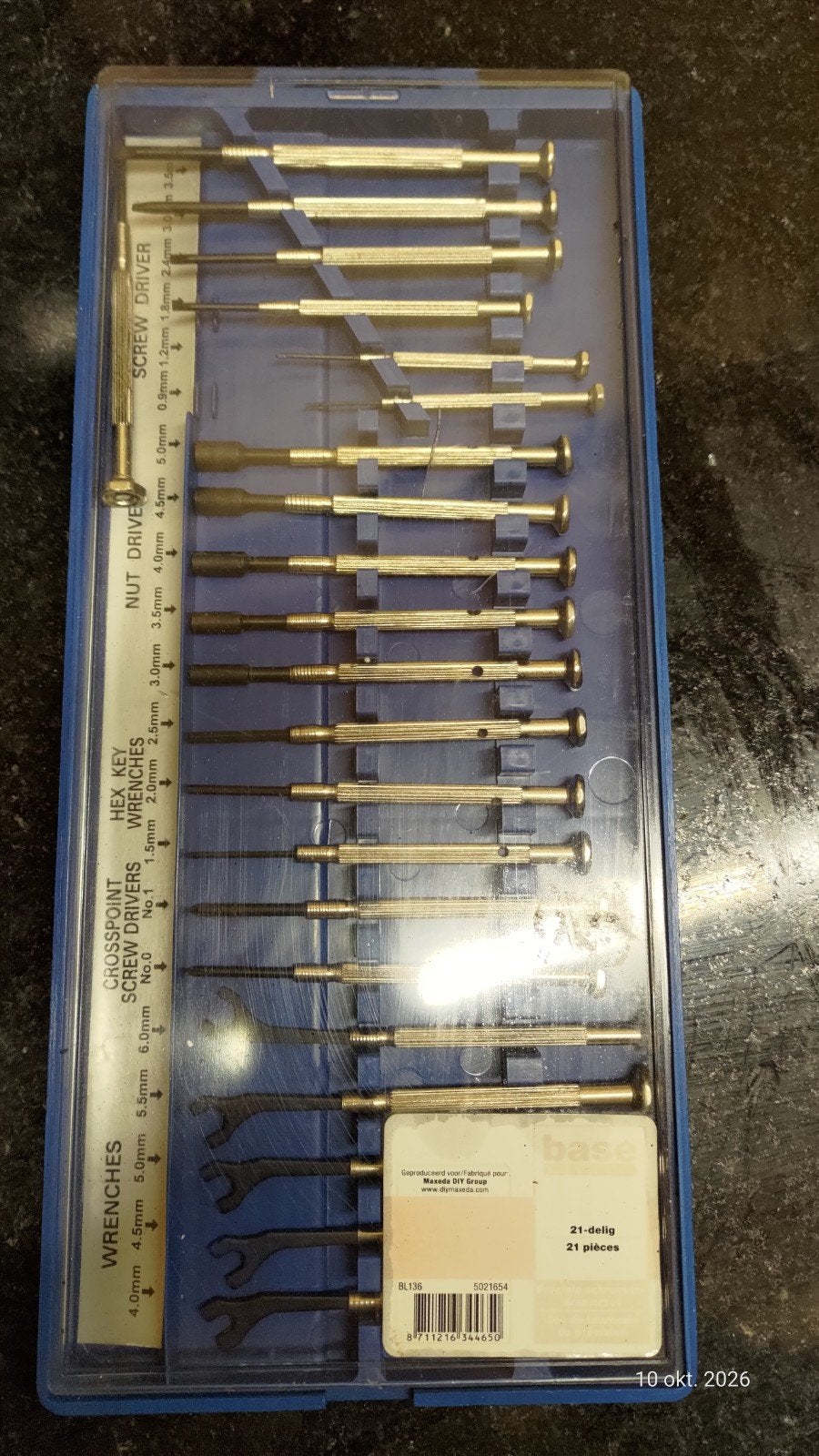 21-delige precisie schroevendraaierset - Base, Ophalen, Gebruikt, Gereedschapsset, Overige merken