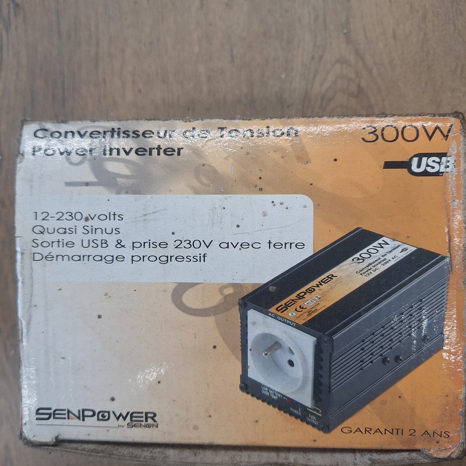 Senpower 300W Power Inverter 12V-230V met USB, Ophalen of Verzenden