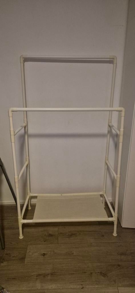Kledingrek met twee niveaus en opbergvak, Kleding | Dames, Kledingrekken, Gebruikt, Ophalen