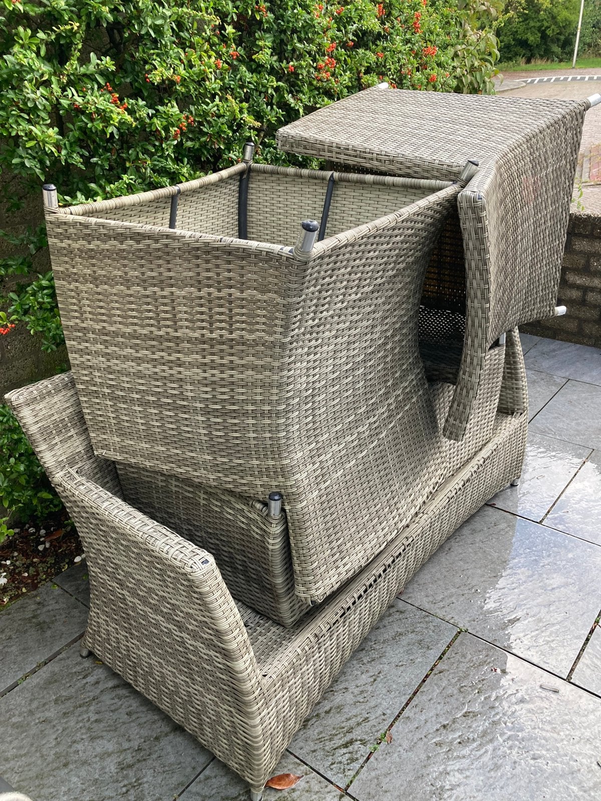 Tuinset, Ophalen, 5 zitplaatsen, Gebruikt, Bank