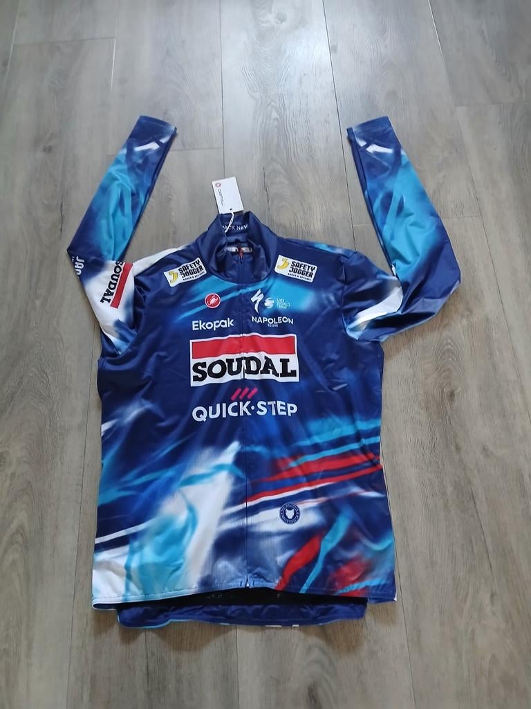 Castelli 3XL Quick-Step Soudal lange broek+shirt lange mouw, Blauw, Castelli, Nieuw, Overige maten