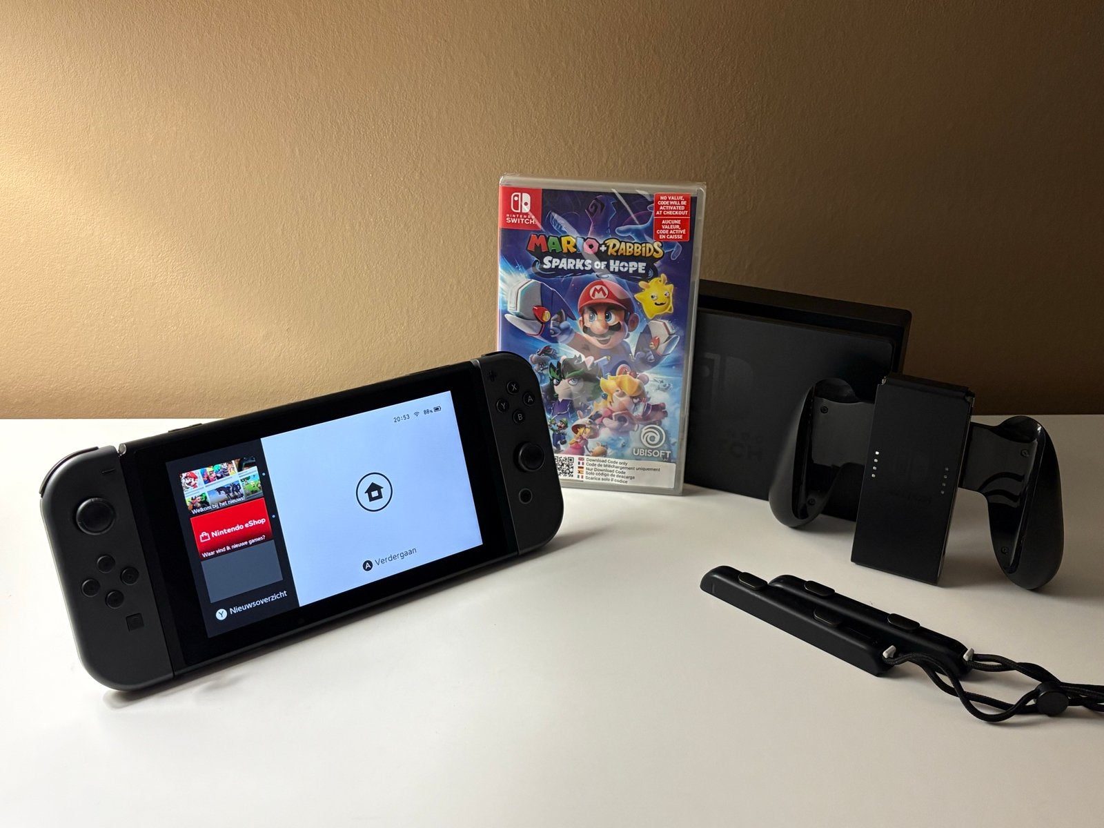 Nintendo Switch Z.G.A.N.!! (V2) + Mario Rabbids Game, Met games, Met 2 controllers, Zo goed als nieuw, Ophalen