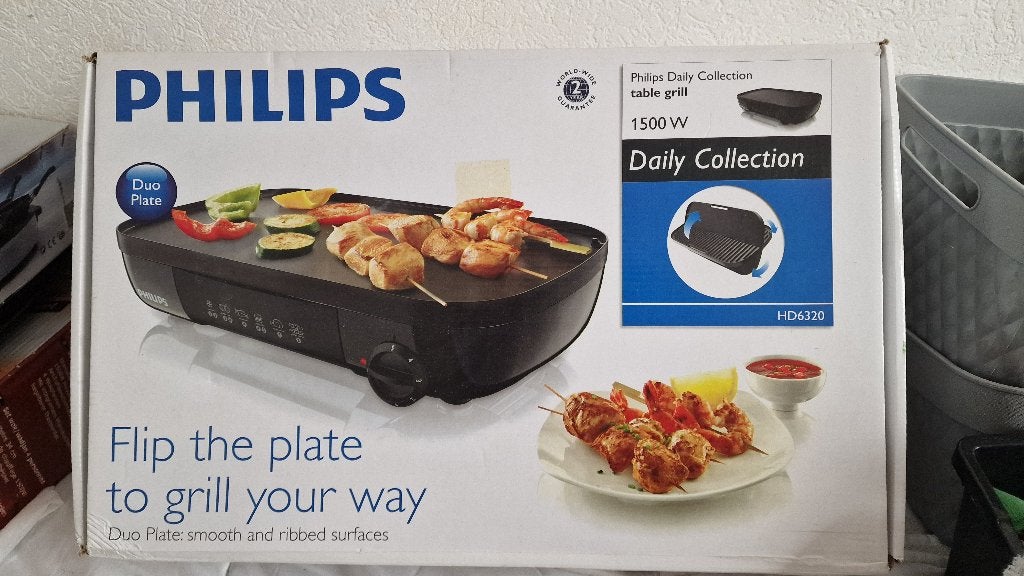 Philips tafel gril, Ophalen of Verzenden, Gebruikt, 4 t/m 7 personen