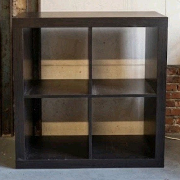 Kallax Ikea Zwartbruine open kast 77x77 t, Met plank(en), Gebruikt, Minder dan 100 cm, 25 tot 50 cm