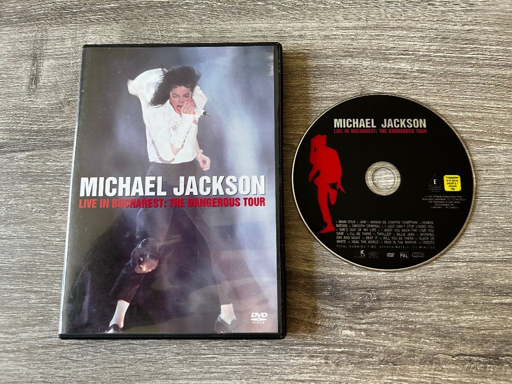 Michael Jackson Live In Bucharest The Dangerous DVD (2005), Alle leeftijden, Ophalen of Verzenden, Zo goed als nieuw, Muziekvideo's