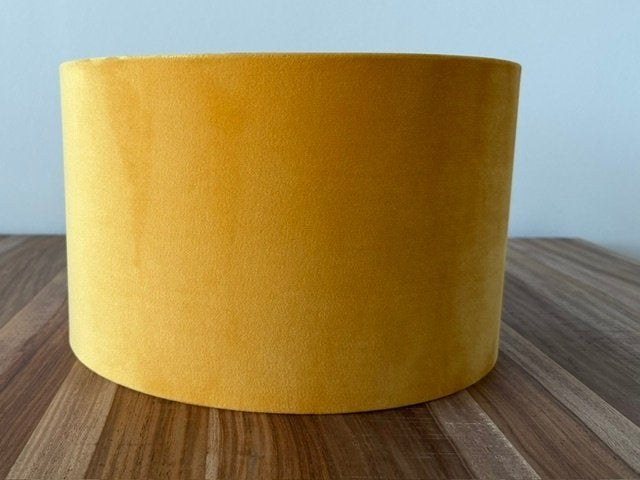 Geel velours lampenkap, Ophalen, 20 cm, Overige typen, Geel