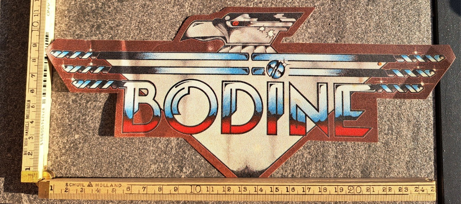 bijzondere opstrijk sticker Bodine Hardrock heavy metal, Ophalen of Verzenden, Nieuw, Kleding