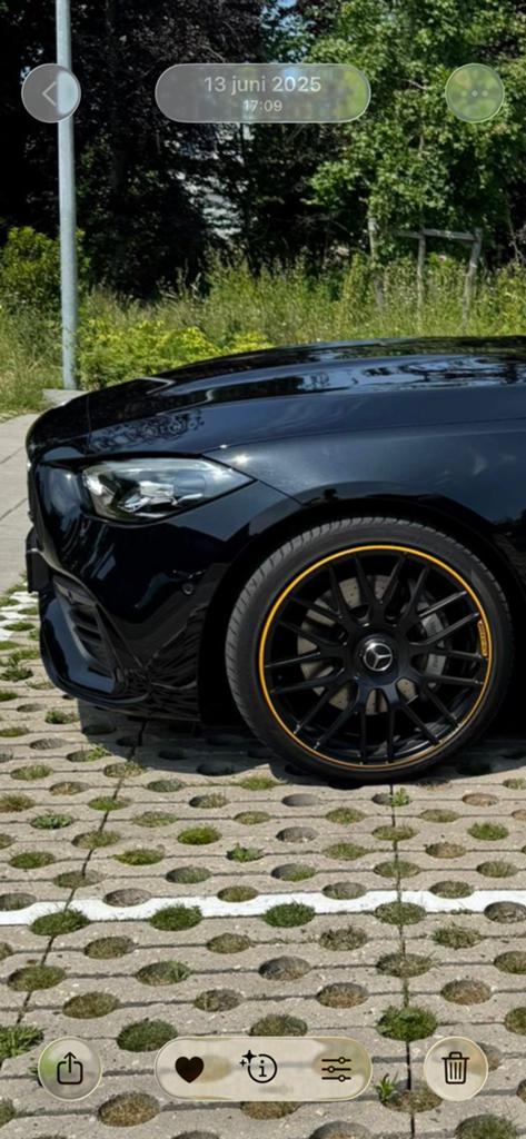AMG Velgen met Banden 19 inch origineel 63 breedset c klasse, Auto-onderdelen, Gebruikt, Banden en Velgen, Personenwagen, Zomerbanden
