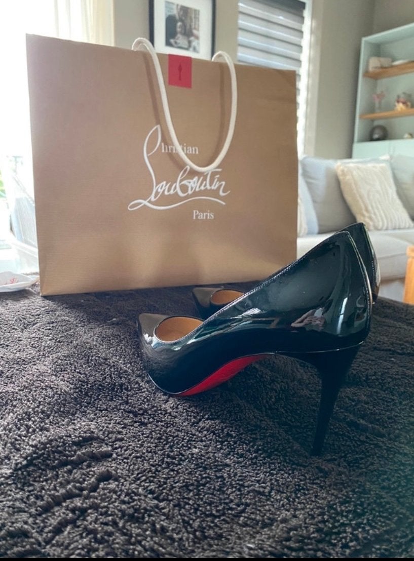Christian Louboutin Kate 100mm pumps met doos en dustbag, Kleding | Dames, Schoenen, Ophalen of Verzenden, Zo goed als nieuw, Zwart
