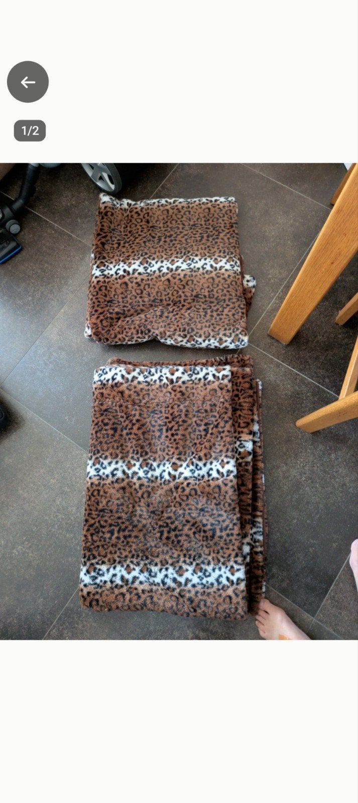 2 mooie zware kwaliteit luipaard woon dekens zgan 150 cm x 2, Huis en Inrichting, Ophalen of Verzenden, Zo goed als nieuw