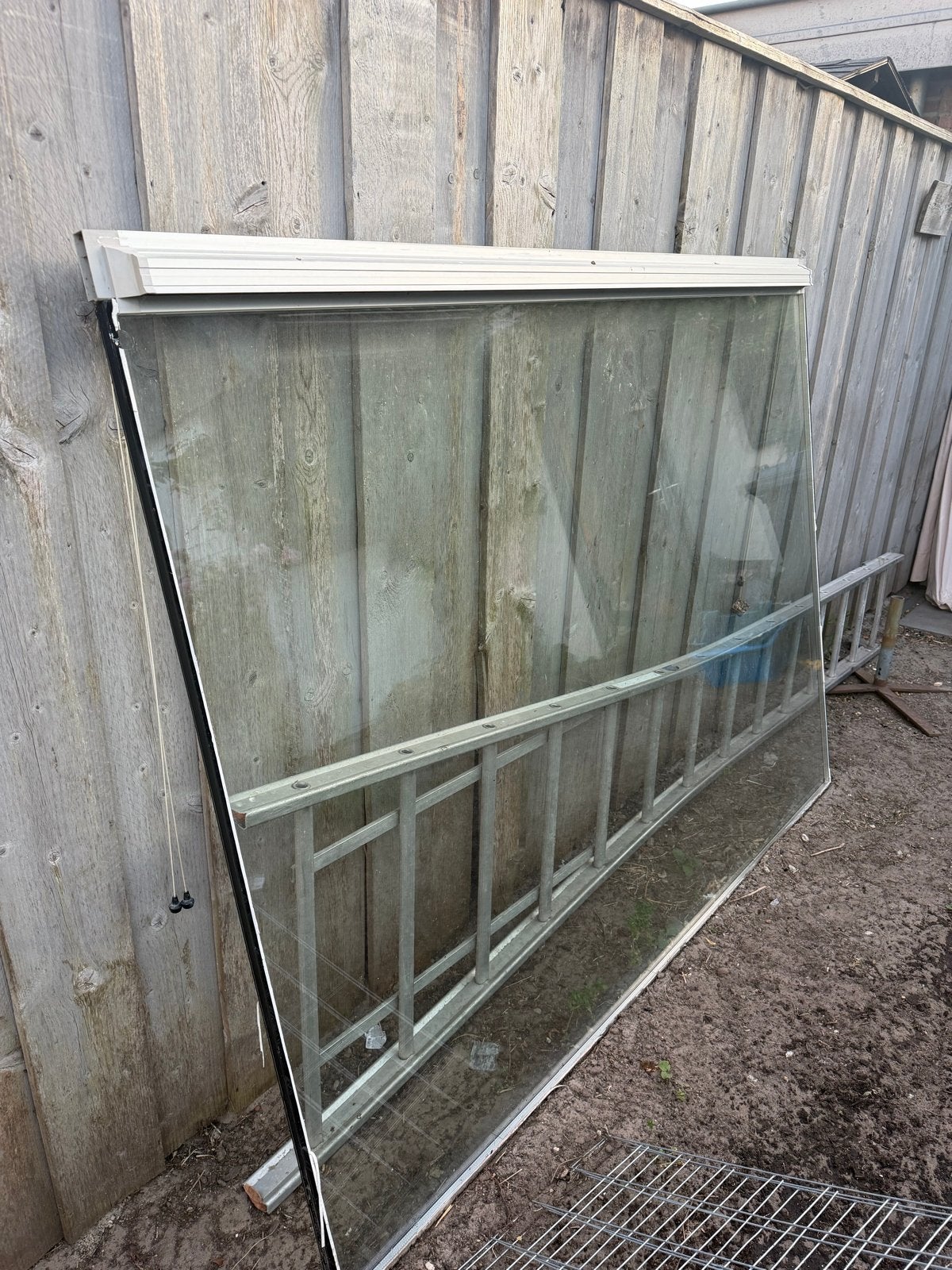Groot dubbelglas raam - Gevelraam of Ruit, Doe-het-zelf en Verbouw, Glas en Ramen, Ophalen, Gevelraam of Ruit, Gebruikt, 120 tot 160 cm