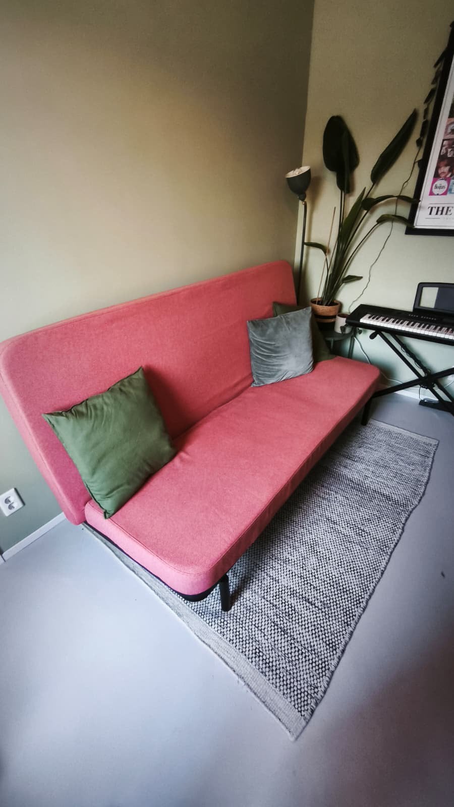Nyhamn Ikea slaapbank Skartofta rood bruin, Ophalen, Bruin, Tweepersoons, 140 cm