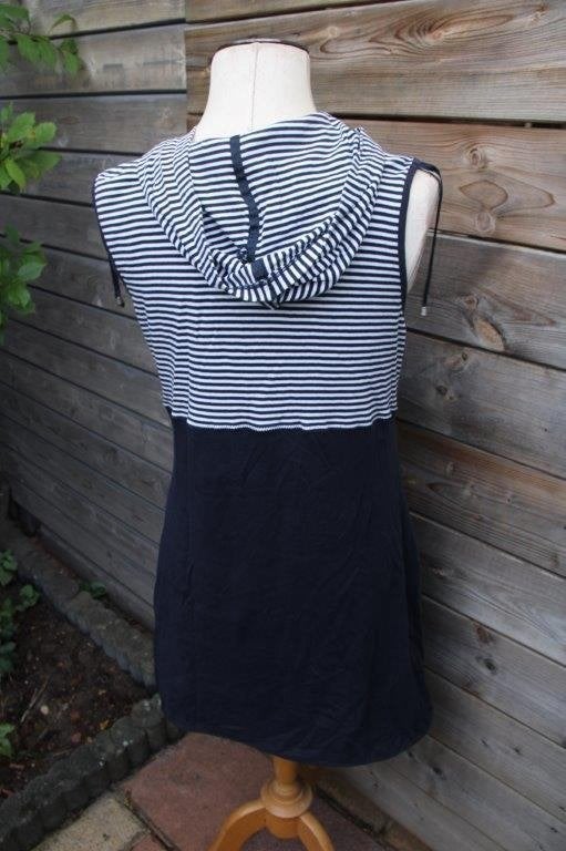 Vest/ Jurk donkerblauw/ offwhite Tredy mt 40 Vaste prijs OPR, Maat 38/40 (M), Blauw, Tredy, Ophalen of Verzenden