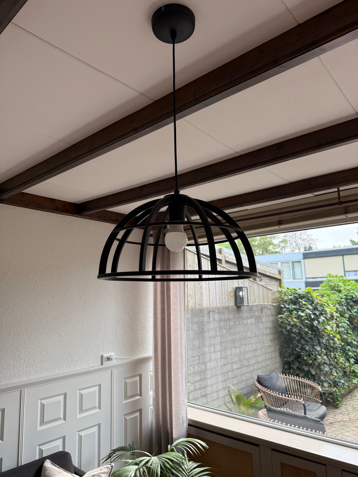Industrial Hanglamp - Zwart, Ophalen of Verzenden, Zo goed als nieuw, Metaal, E27 (groot)
