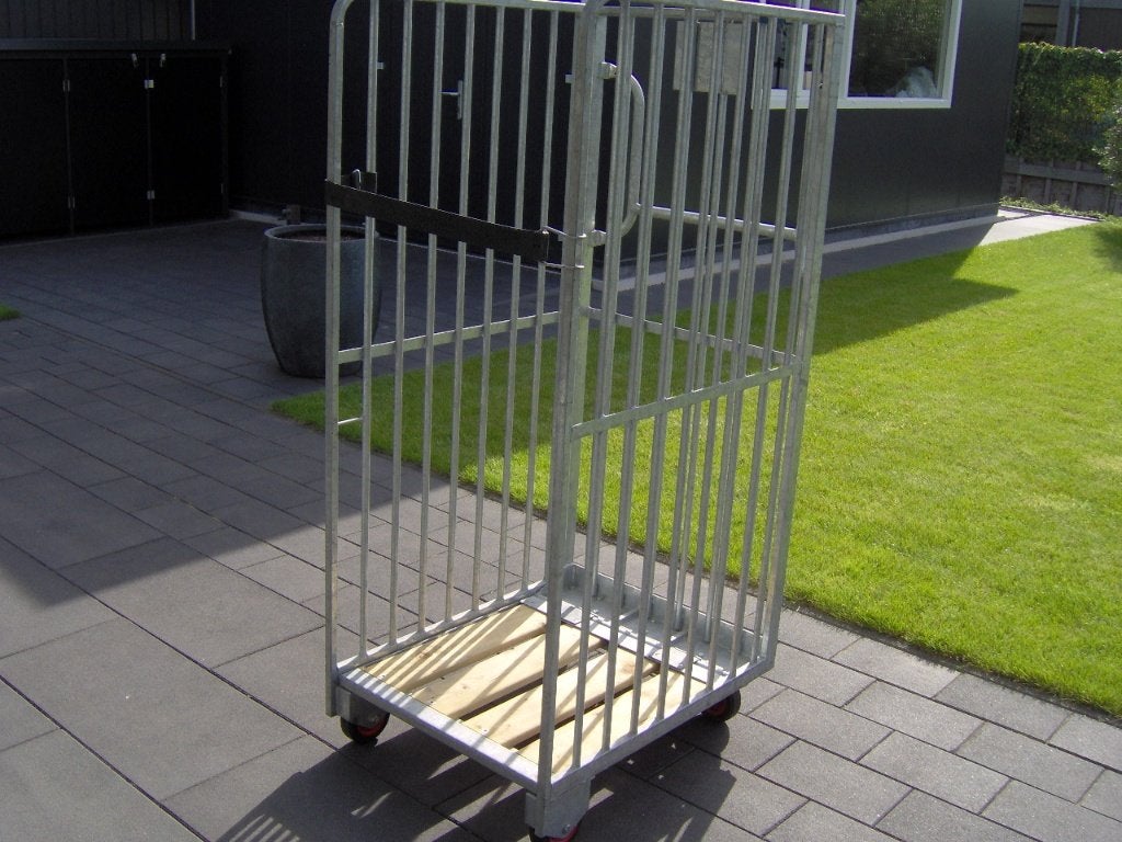 rolcontainer, Doe-het-zelf en Verbouw, Transportwagens, 100 liter of meer, Ophalen, Zo goed als nieuw, Transportkar