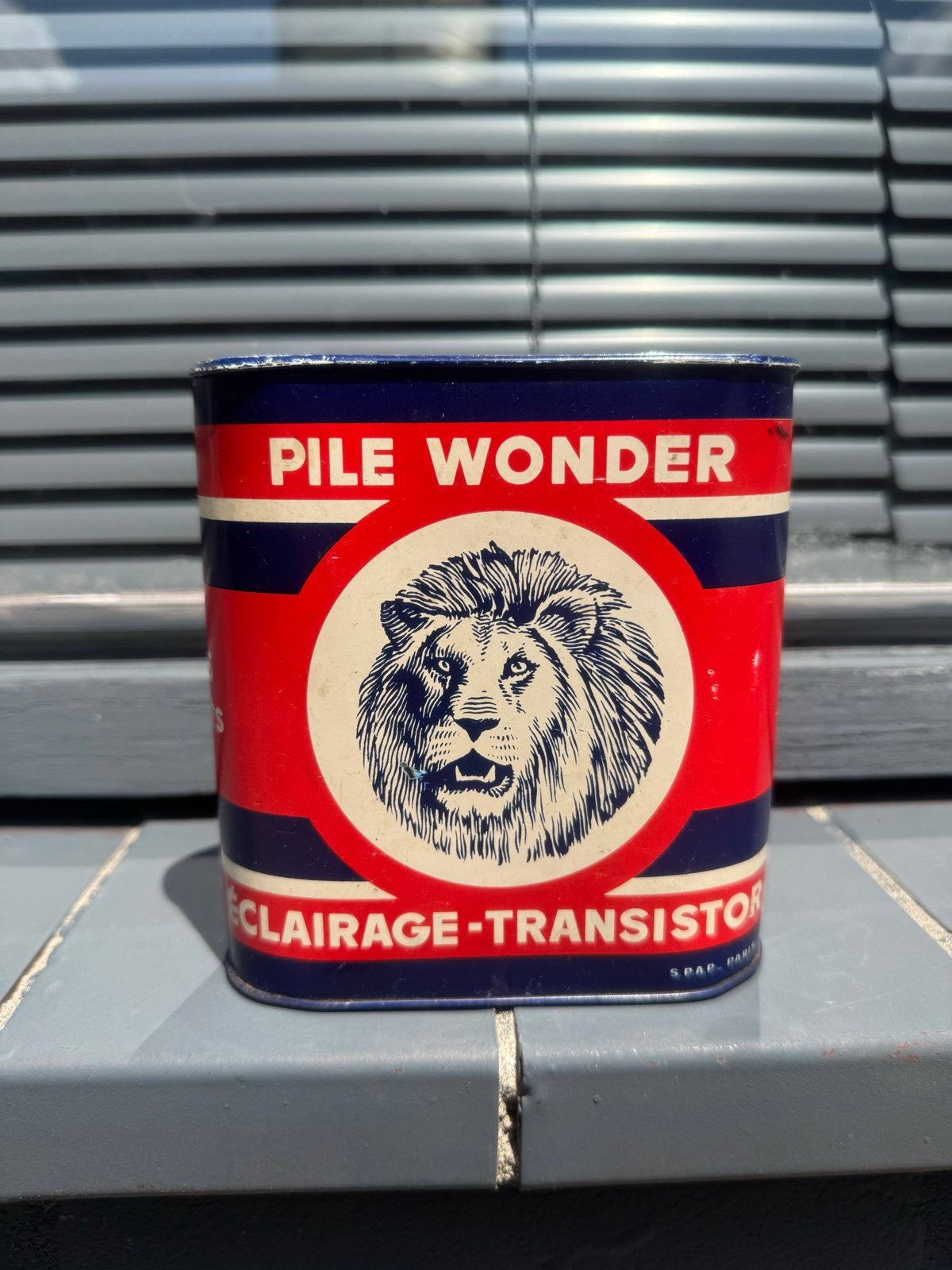 Vintage Pile Wonder batterij blikje - Decoratief item, Ophalen of Verzenden