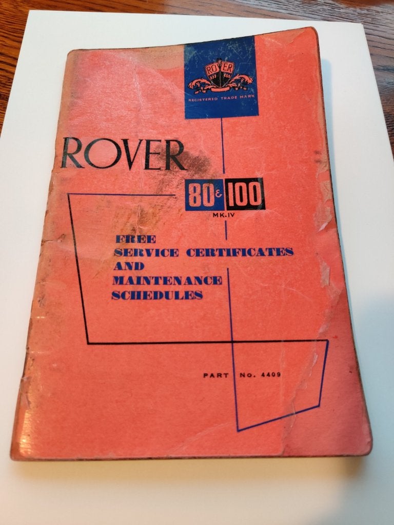 Rover 80 en 100 service en onderhoudsboekje, Verzenden