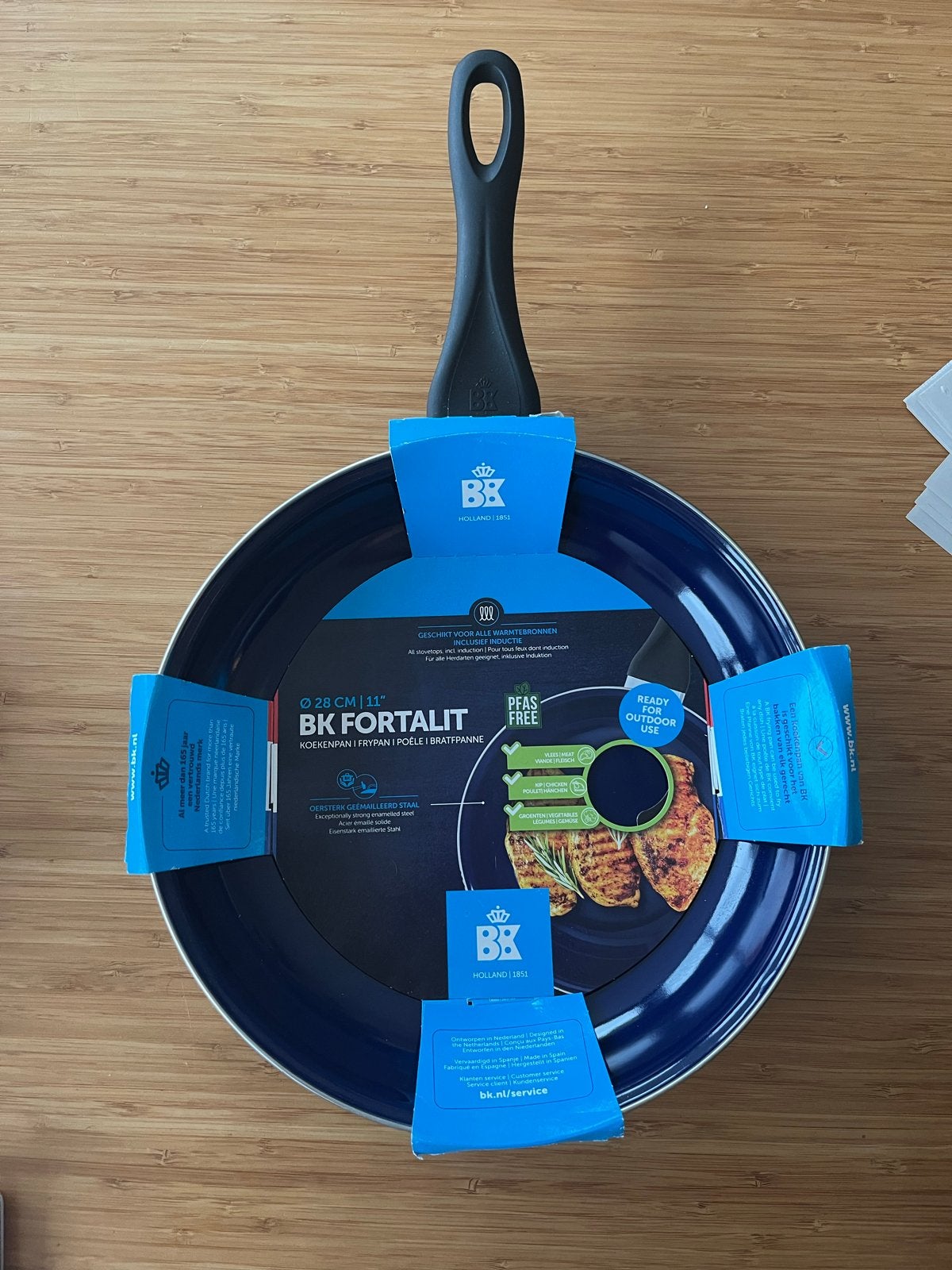 BK Fortalit Koekenpan 28 cm - PFAS-vrij, Ophalen, Nieuw, Metaal, Overige merken