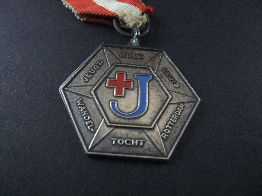 Jeugd Rode Kruis wandeltocht Rotterdam, medaille, Ophalen of Verzenden, Overige materialen