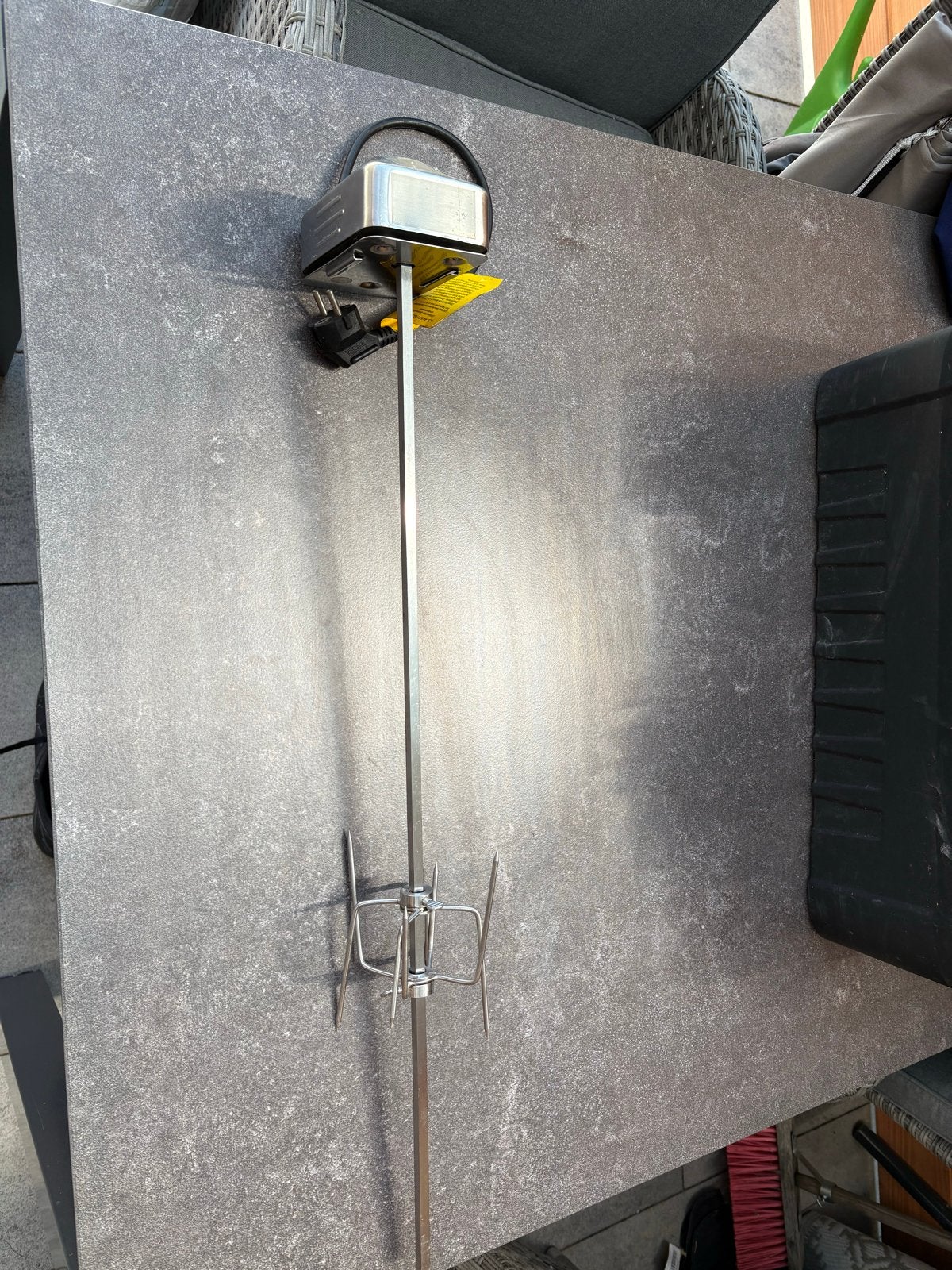 Huayi Rotisserie Spit Motor met Spies 70cm  voor BBQ/Grill, Ophalen, Gebruikt