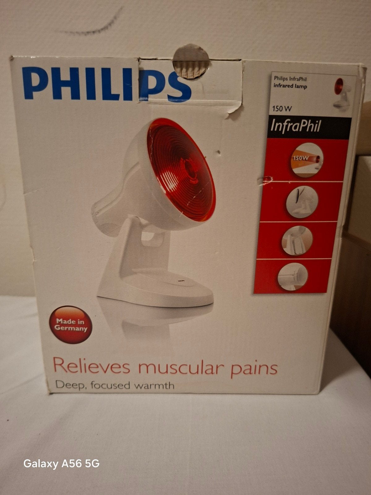 Philips InfraPhil Infraroodlamp 150W - Spierpijn verlichting, Ophalen of Verzenden, Gebruikt, Apparaat