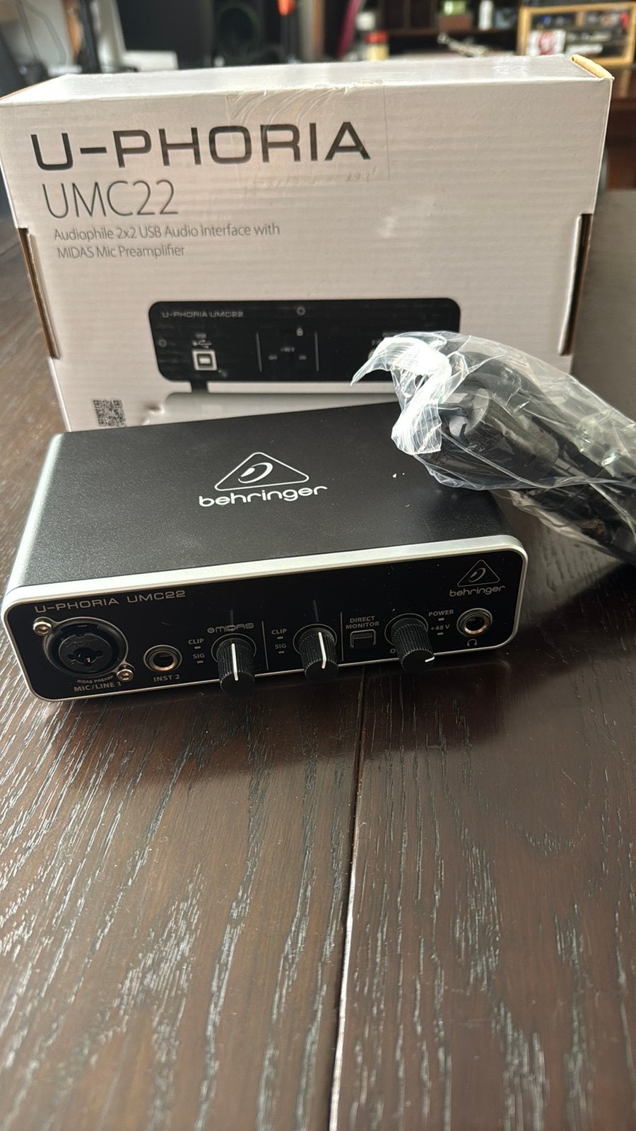 Behringer U-phoria UMC22 interface | externe geluidskaart, Ophalen, Zo goed als nieuw, Extern